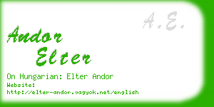 andor elter business card